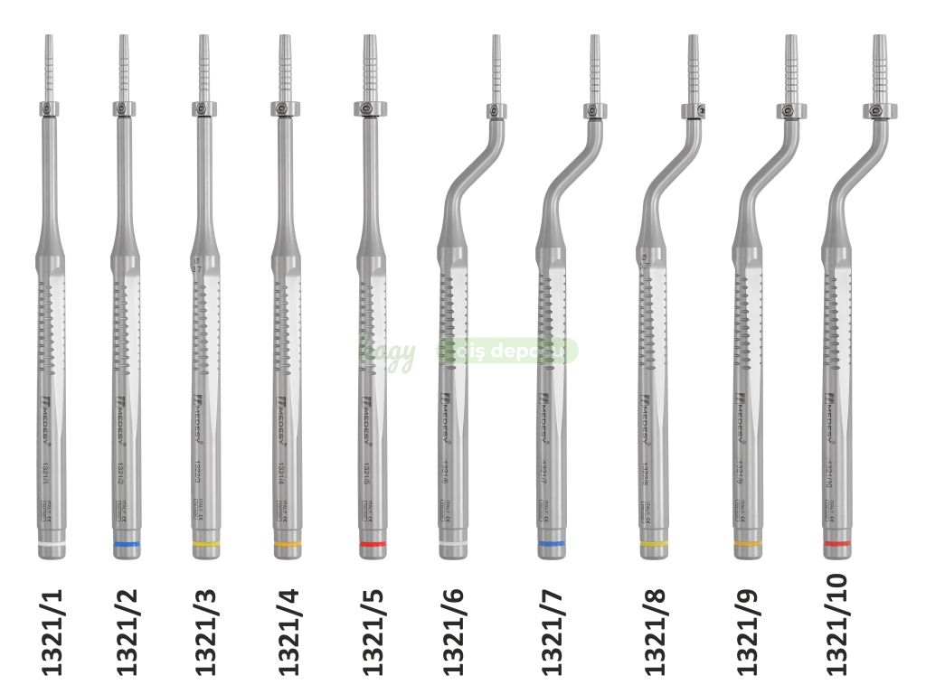 MEDESY İmplant Osteotom 1321/1-2-3-4-5-6-7-8-9-10 Tekli Olarak