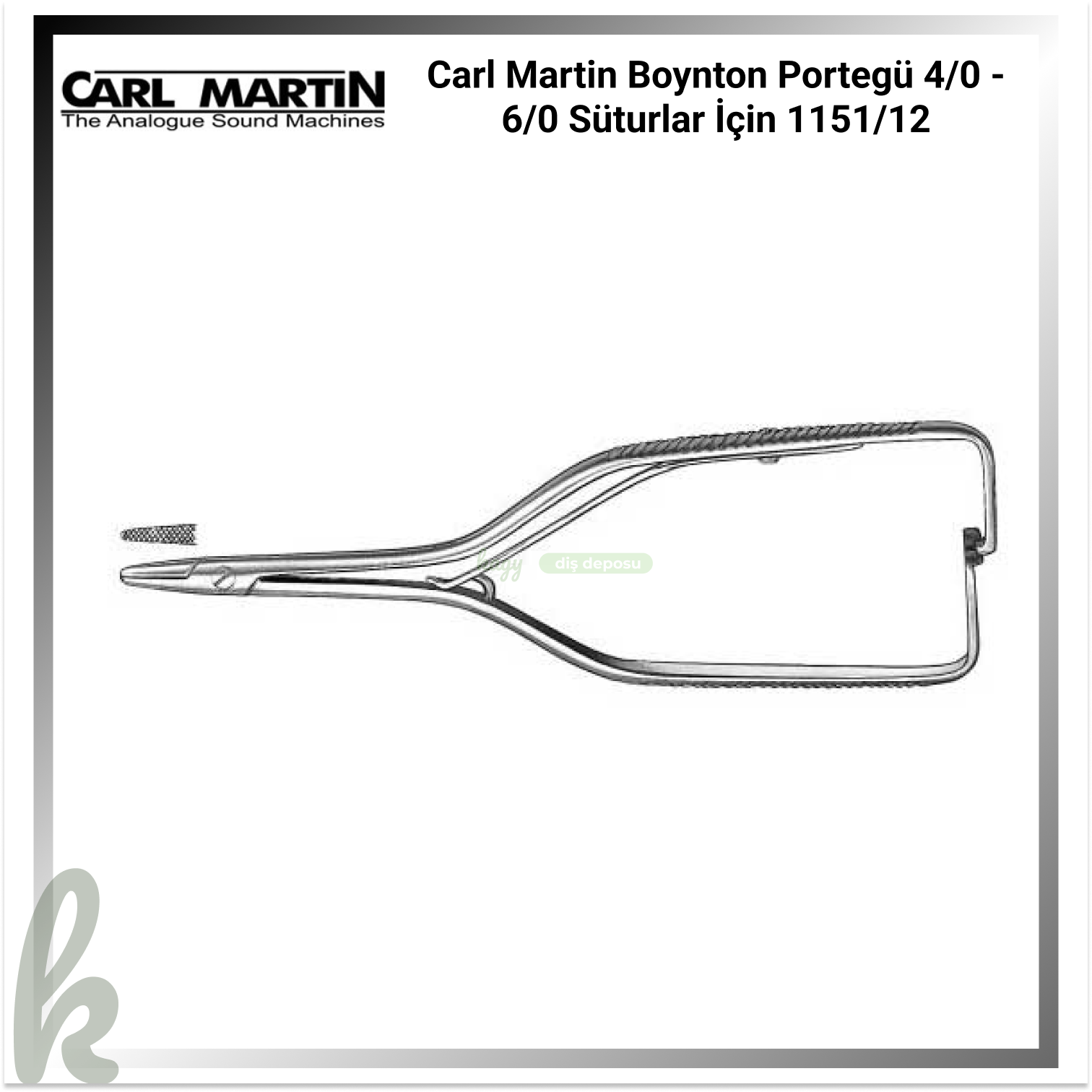 Carl Martin Boynton Portegü 4/0 - 6/0 Süturlar İçin 1151/12