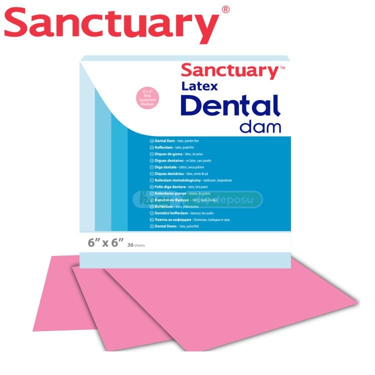 Sanctuary Rubber Dam Pembe Medium Lastik Örtü